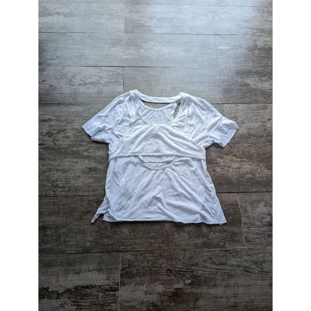 ALO YOGA Glide Short Sleeve T Shirt Cutout - Picture 5 of 7